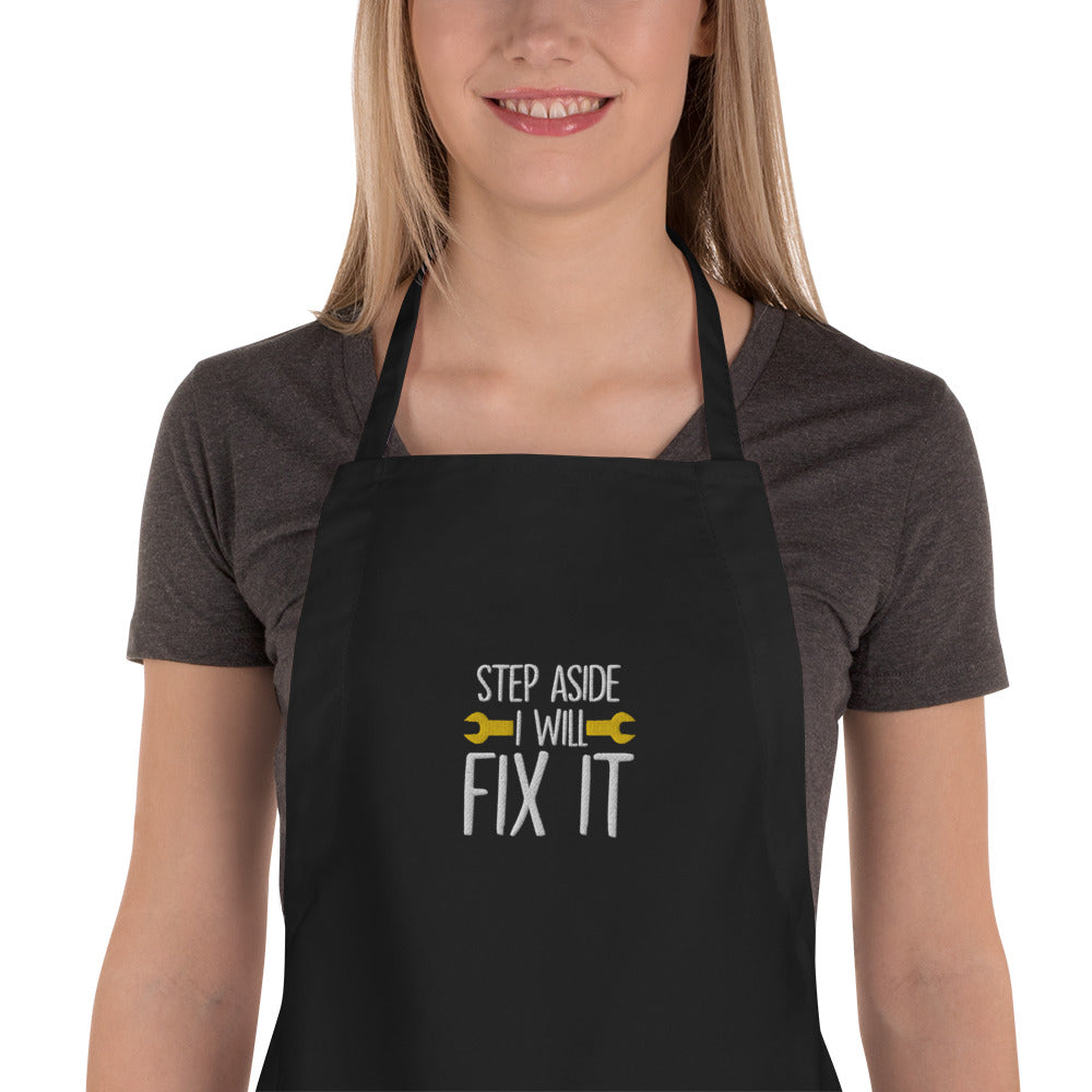 Step Aside Embroidered Apron