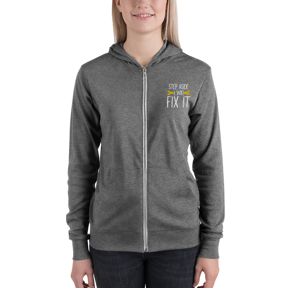 Step Aside Unisex zip hoodie