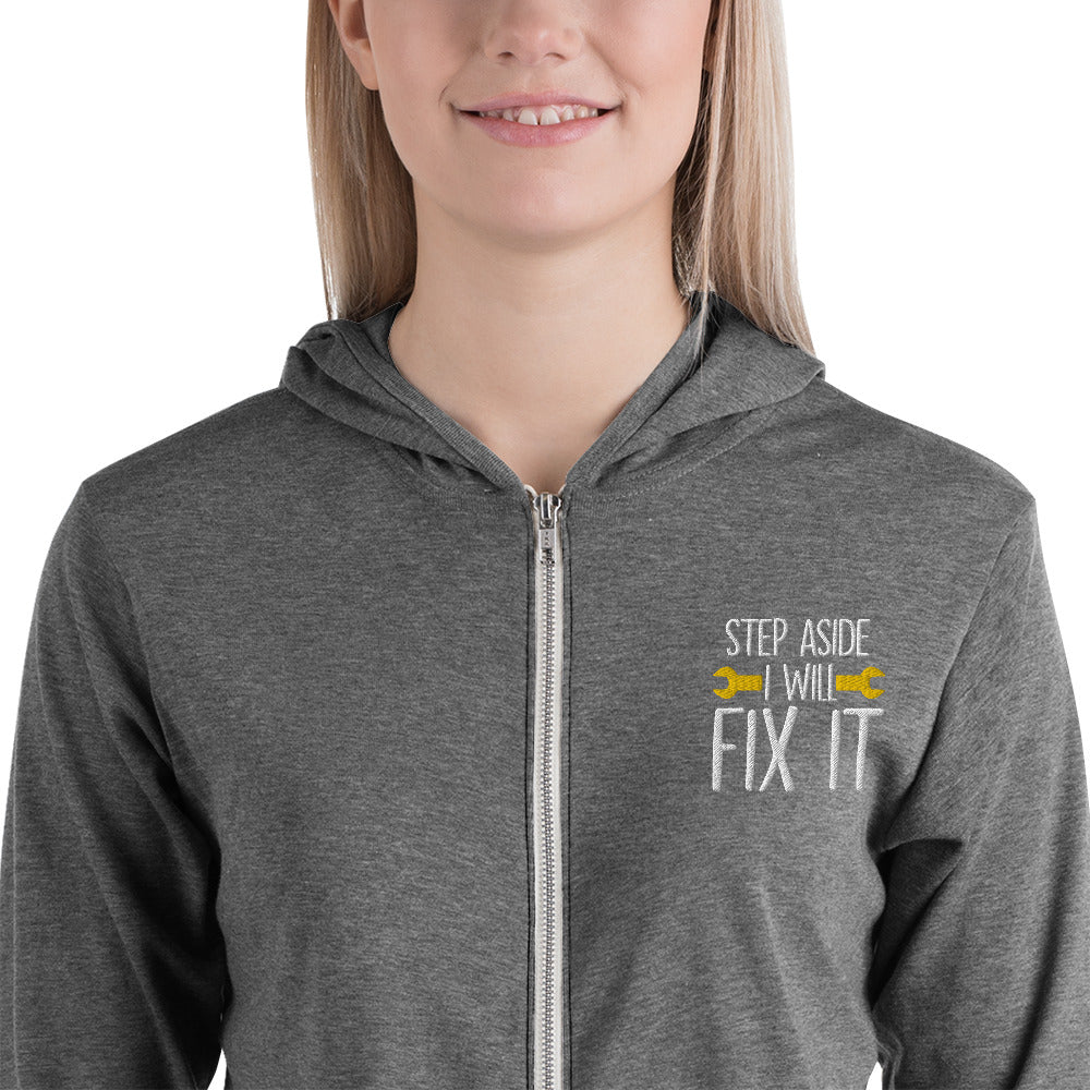 Step Aside Unisex zip hoodie