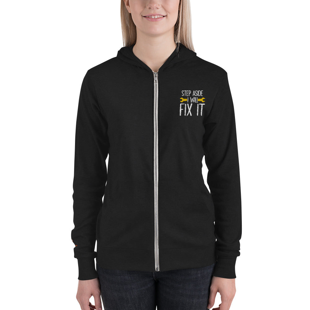 Step Aside Unisex zip hoodie