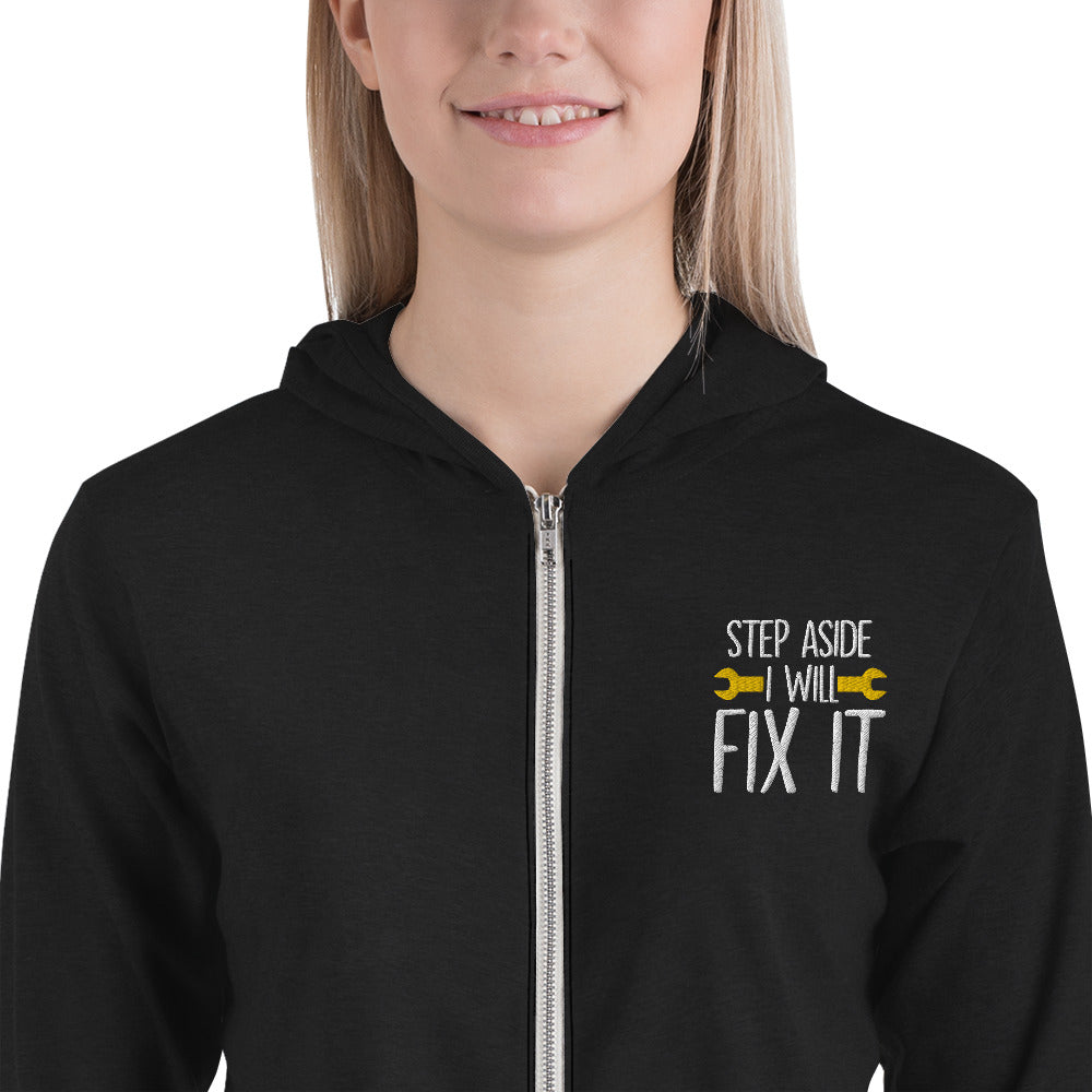 Step Aside Unisex zip hoodie