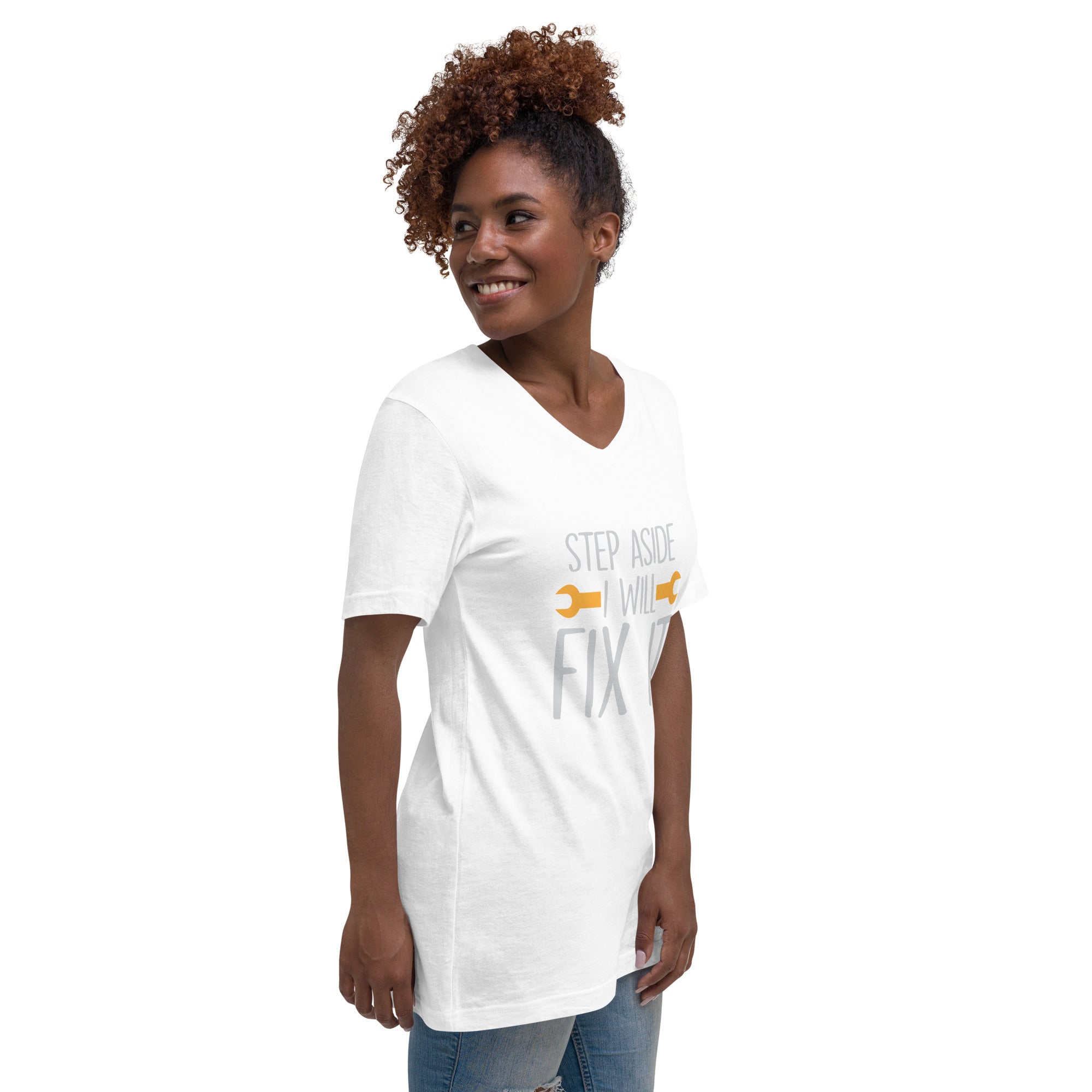 Step Aside Unisex Short Sleeve V-Neck T-Shirt