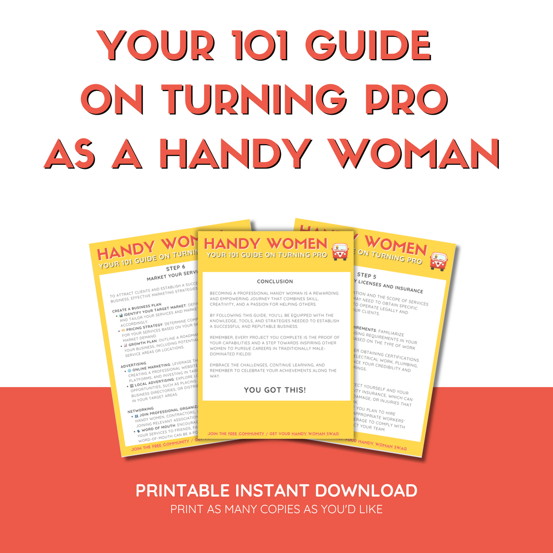 Your 101 Guide On Turning Pro As A Handy Woman - DIGITAL DOWNLOAD