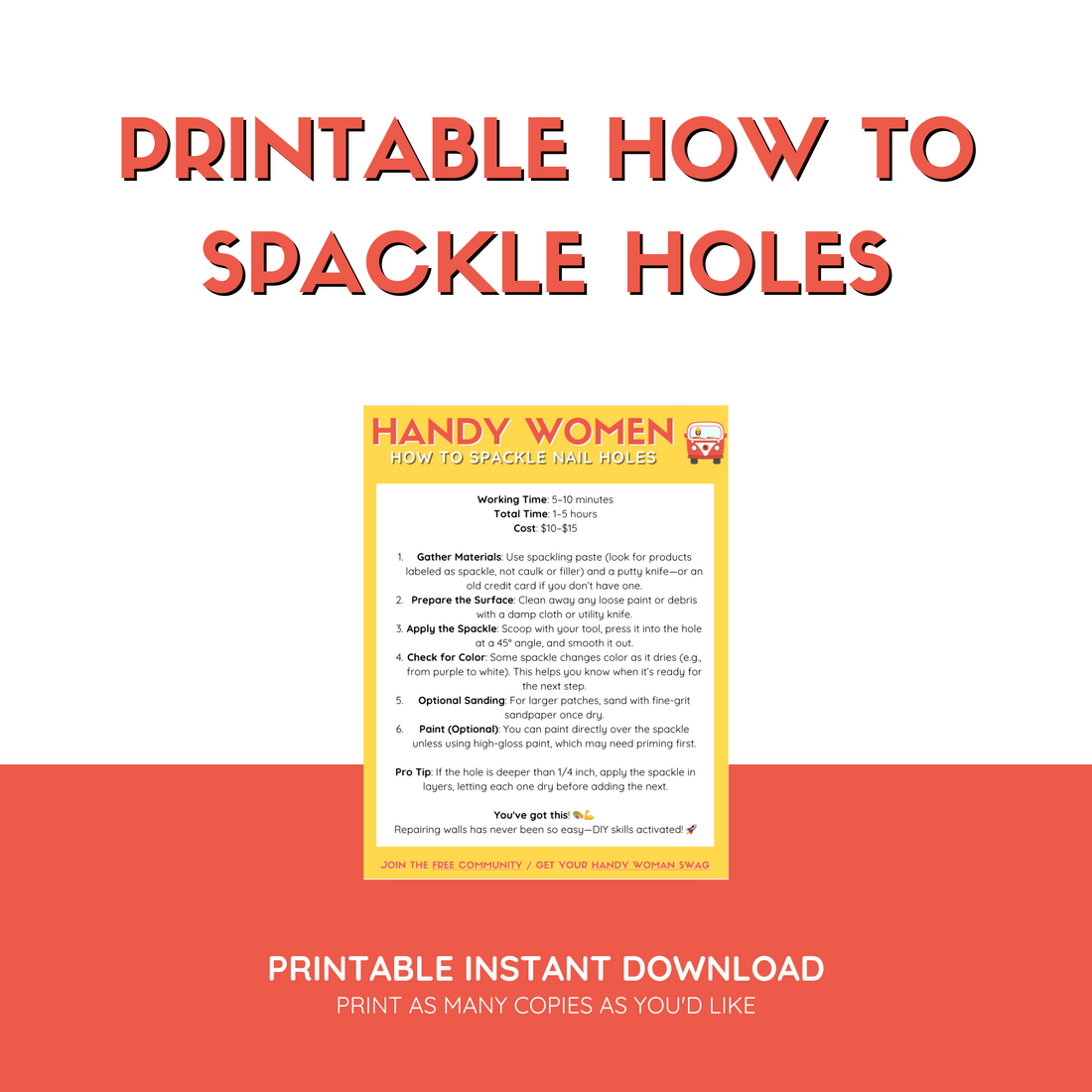 How To Spackle Nail Holes - Printable Guide