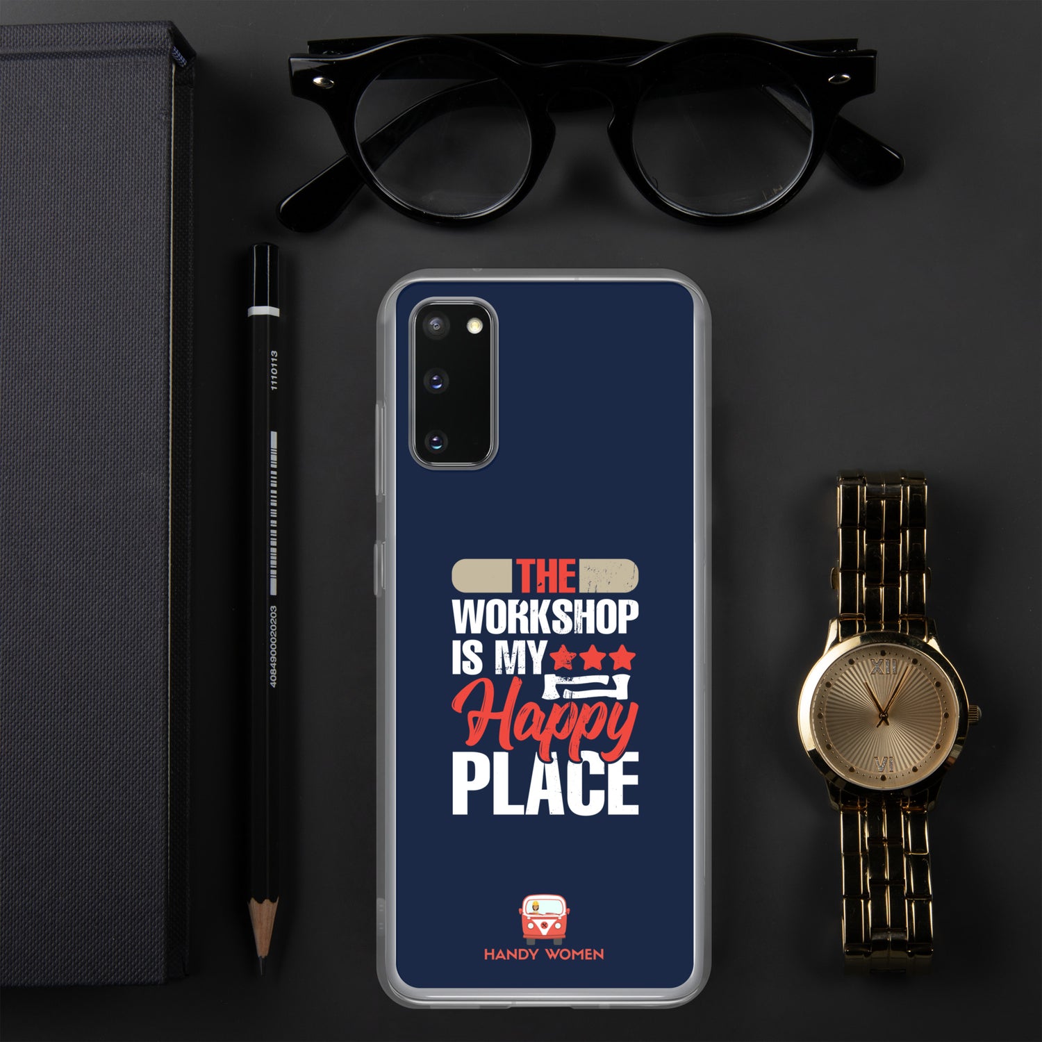 Happy Place Clear Case for Samsung®