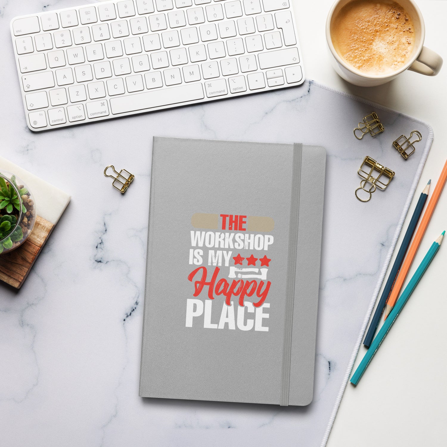 Happy Place Hardcover bound notebook