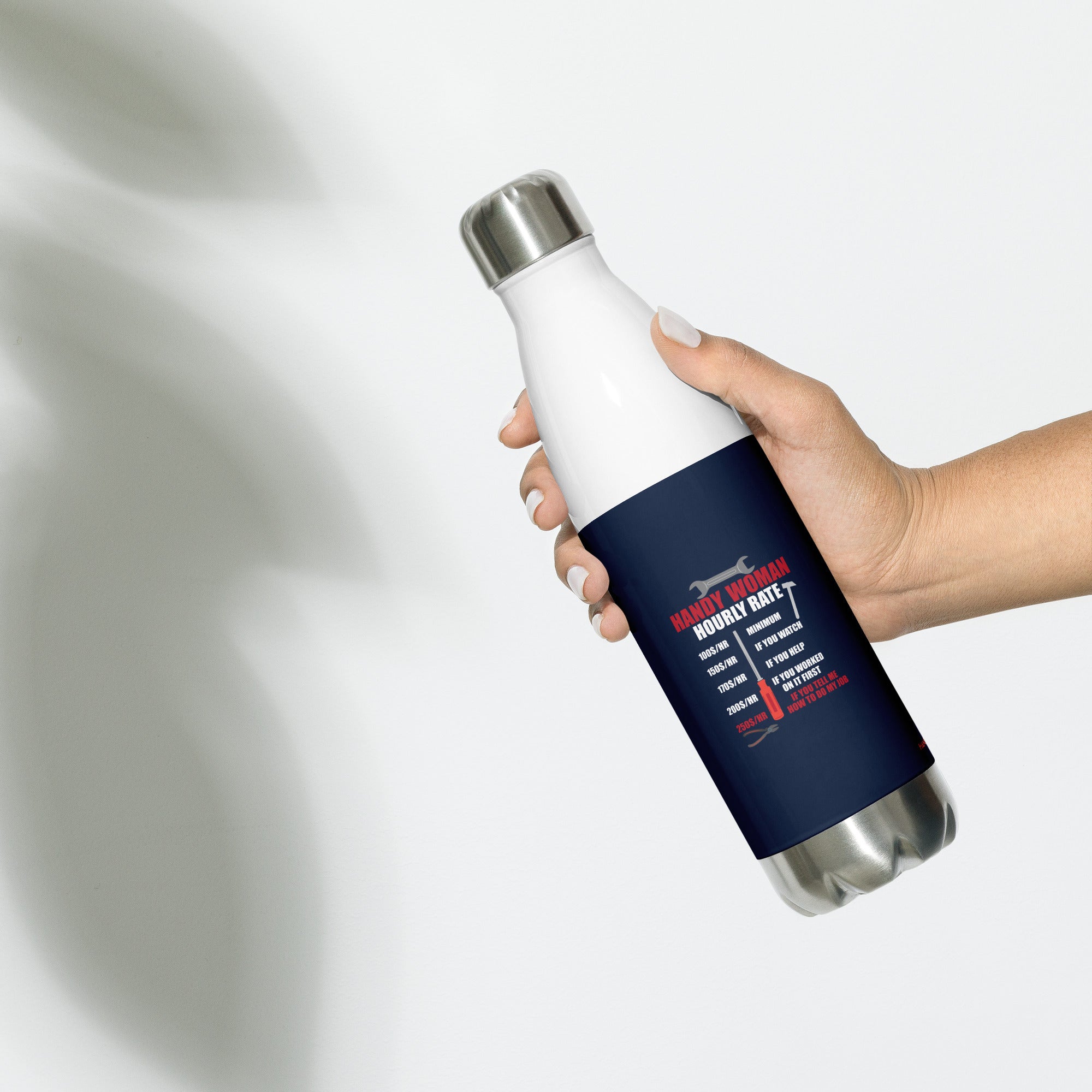 Hourly Rate Stainless Steel Water Bottle