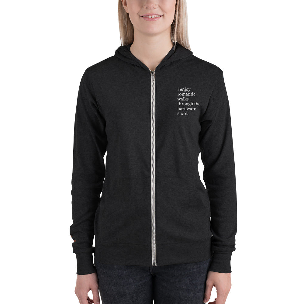 Romantic Walks Unisex zip hoodie