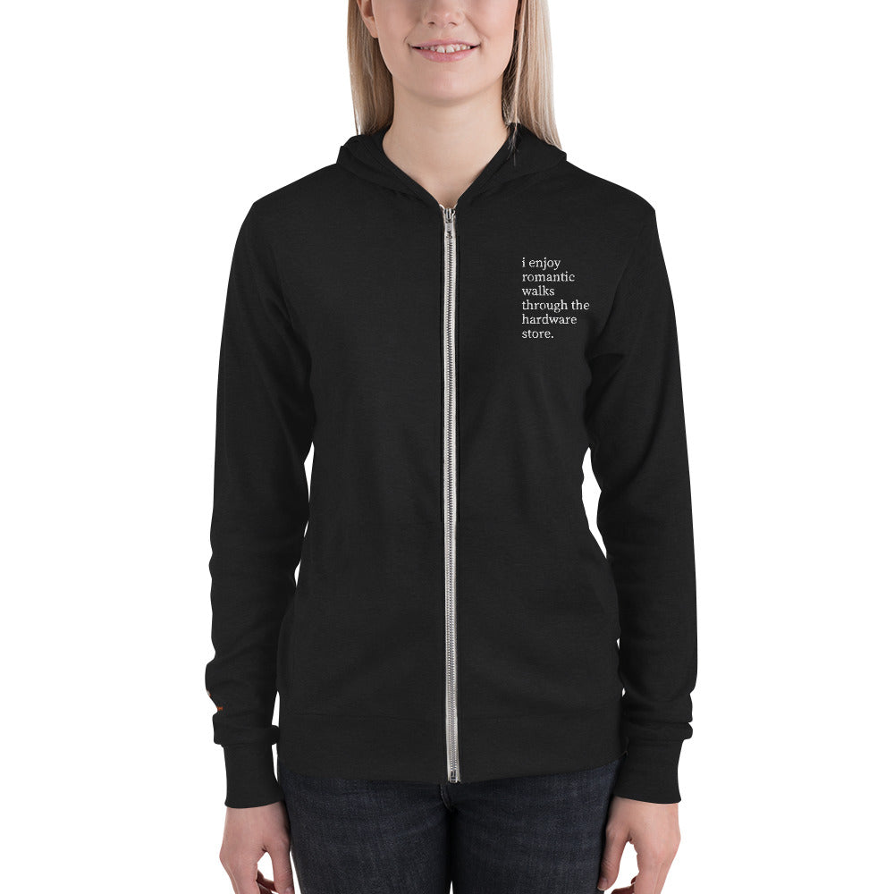 Romantic Walks Unisex zip hoodie