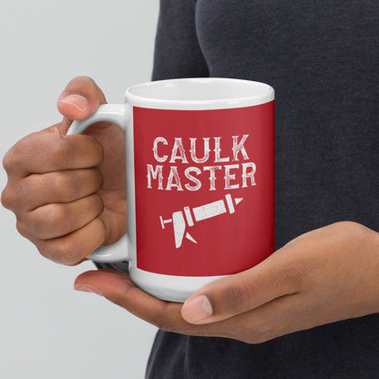 Caulk Master White glossy mug
