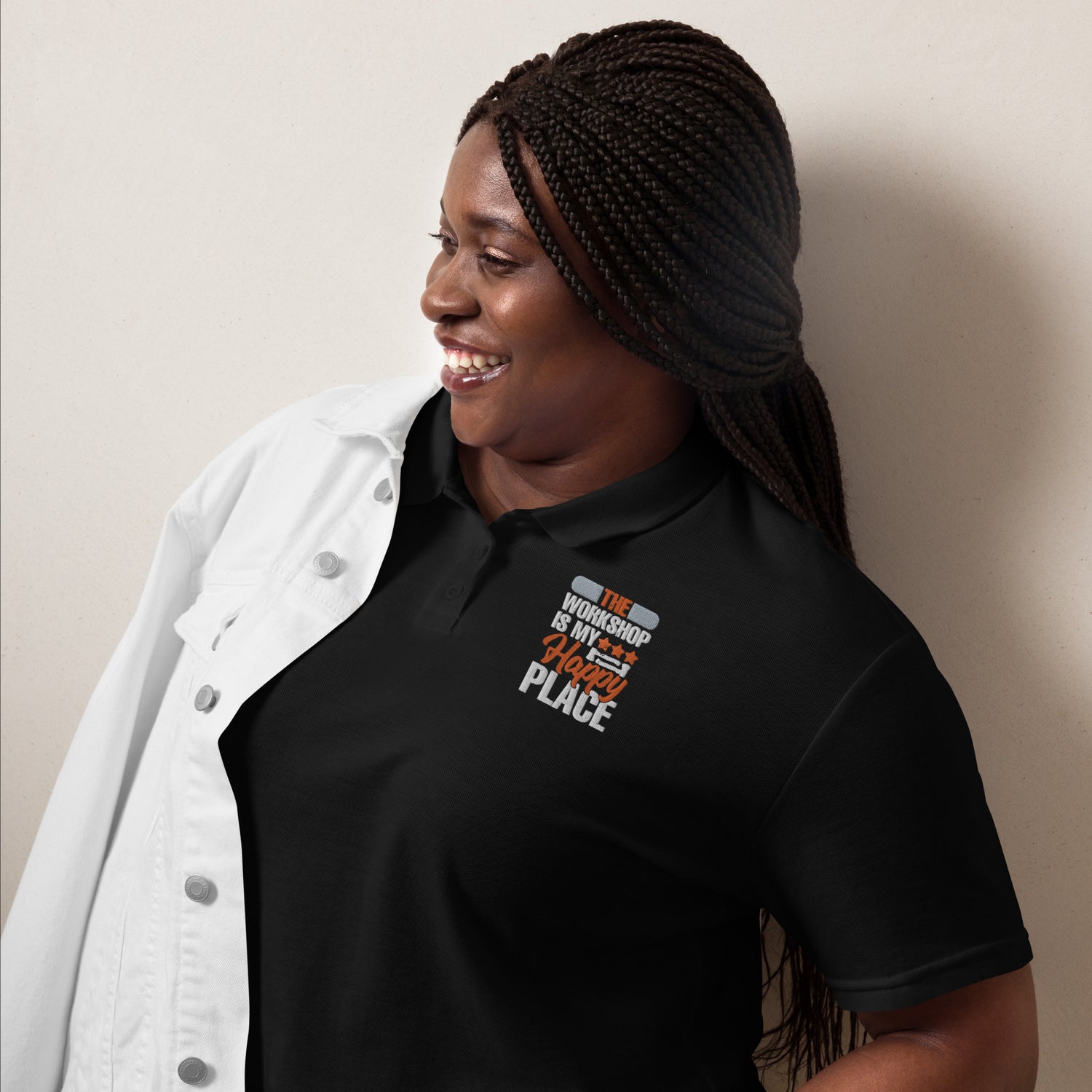 Happy Place Women’s pique polo shirt